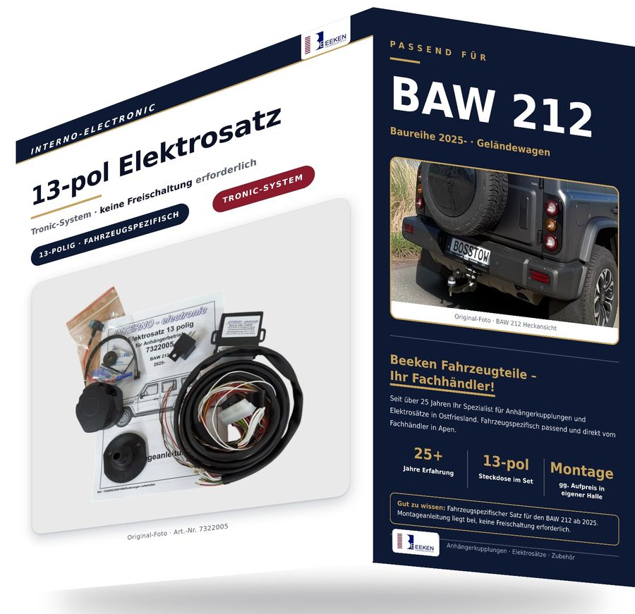 Verkaufskarton Elektrosatz 13-polig für BAW 212
