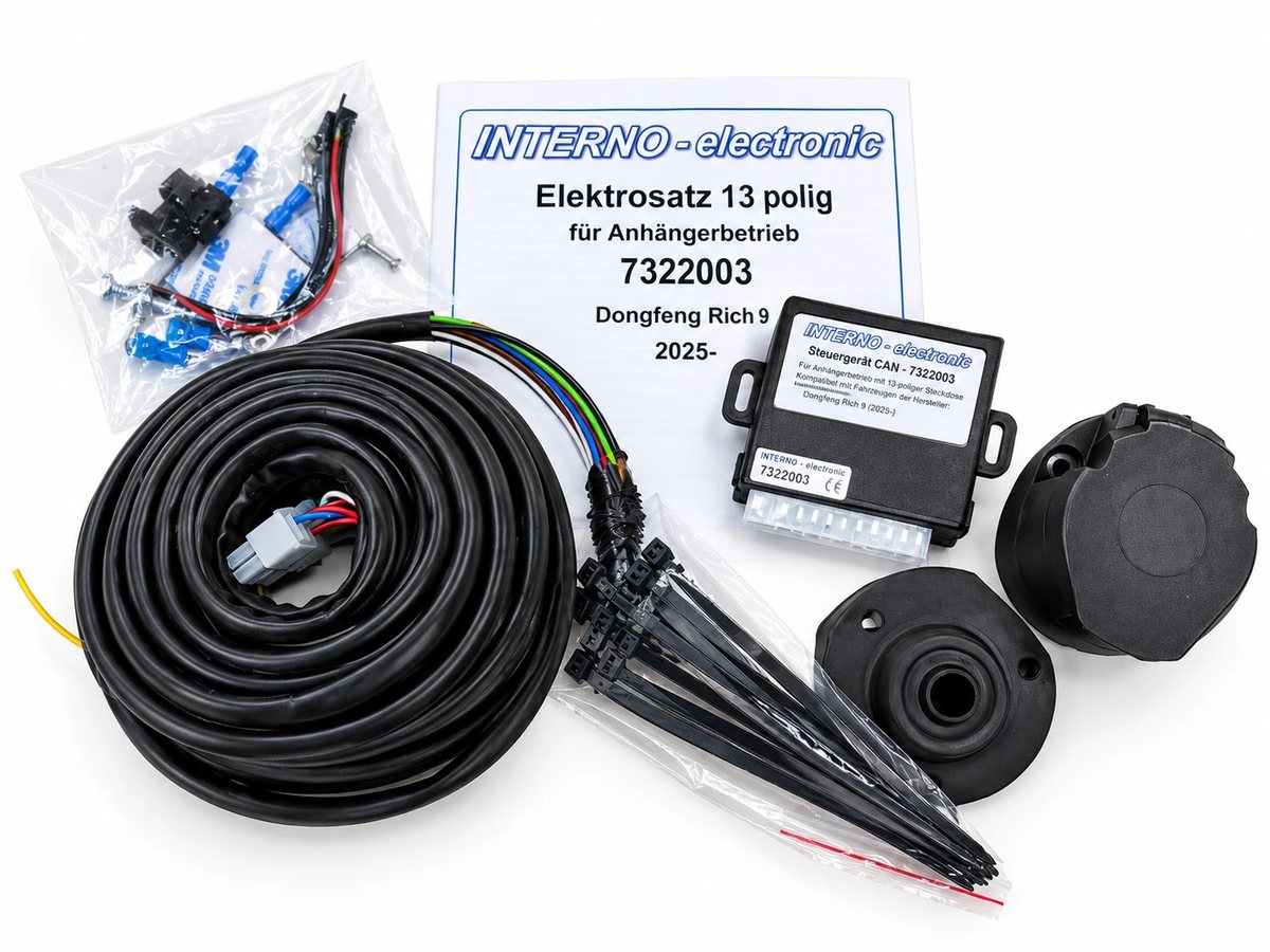 INTERNO 13-poliger Elektrosatz mit Steckdose, Steuergerät und Montagematerial